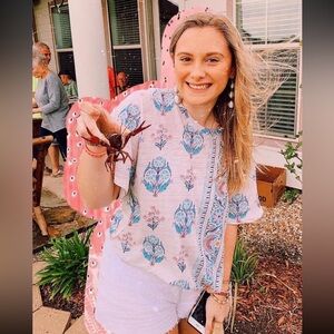 Anthropologie Paisly Short Sleeve Tee